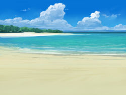 Rule 34 | beach, day, no humans, ocean, original, outdoors, palm tree, scenery, seo tatsuya, tree, water