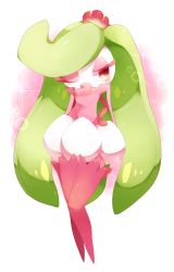 Rule 34 | 1girl, bad id, bad pixiv id, blunt bangs, blush, creatures (company), crown, eyelashes, eyeshadow, full body, game freak, gen 7 pokemon, half-closed eyes, hand on own hip, highres, leaf, long hair, looking to the side, makeup, mini crown, monster girl, nintendo, one eye closed, ooshiba, plant girl, pokemon, pokemon (creature), pokemon sm, purple eyes, purple thighhighs, simple background, skirt, solo, sparkle, thighhighs, tri tails, tsareena, very long hair, white background, wink