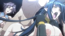 Rule 34 | anal, animated, animated gif, annerose vajra, ass, black hair, bouncing breasts, breasts, censored, hetero, koutetsu no majo anneroze, large breasts, lee mayfeng, long hair, nipples, penis, pointy ears, pumping, rape, screaming