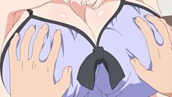 Rule 34 | 10s, animated, animated gif, breasts, chichiiro toiki, grabbing, grabbing another&#039;s breast, groping, huge breasts, kawasumi saya