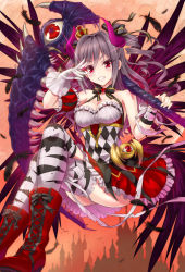 Rule 34 | 10s, 1girl, breasts, demon horns, drill hair, gloves, horns, idolmaster, idolmaster cinderella girls, kanzaki ranko, large breasts, long hair, md5 mismatch, open mouth, red eyes, scythe, silver hair, smile, solo, twin drills, twintails, urabi (tomatohouse)