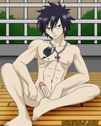 Rule 34 | 1boy, barefoot, fairy tail, feet, gray fullbuster, lowres, male focus, nude, penis, solo, tagme, toes