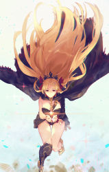 Rule 34 | 1girl, absurdres, between breasts, bkko, blonde hair, breasts, cape, commentary request, earrings, ereshkigal (fate), fate/grand order, fate (series), hair ribbon, highres, jewelry, long hair, looking at viewer, medium breasts, necklace, parted bangs, parted lips, red eyes, ribbon, skull, solo, spine, thighs, two side up