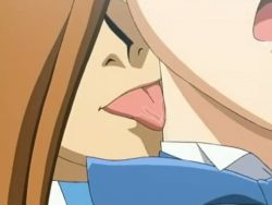 Rule 34 | 1boy, 1girl, animated, animated gif, licking, licking another&#039;s neck, misumi sanari, tongue, tongue out, v.g. neo, variable geo, variable geo neo