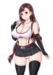 Rule 34 | 1girl, breasts, cleavage, final fantasy, final fantasy vii, final fantasy vii remake, highres, large breasts, smile, solo, tifa lockhart