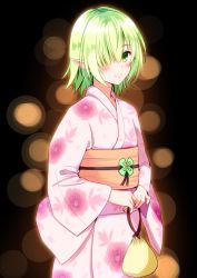 Rule 34 | 1girl, aoi (princess connect!), elf, green eyes, green hair, hinata tino, japanese clothes, kimono, pointy ears, princess connect!, tagme