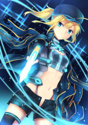Rule 34 | 1girl, absurdres, ahoge, armor, artoria pendragon (all), artoria pendragon (fate), baseball cap, blonde hair, blue scarf, breasts, excalibur (fate/stay night), fate/grand order, fate (series), gogatsu fukuin, hat, highres, jacket, midriff, mysterious heroine x (fate), mysterious heroine x (third ascension) (fate), navel, ponytail, rojiura satsuki : chapter heroine sanctuary, saber (fate), scarf, shorts, small breasts, solo, sword, track jacket, weapon