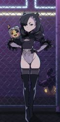 Rule 34 | 2b (nier:automata) (cosplay), boots, cosplay, creatures (company), game freak, leotard, marnie (pokemon), nier, nier:automata, nier (series), nintendo, pokemon, pokemon swsh, puffy sleeves, r3dfive, solo, thigh boots, thighhighs