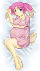 Rule 34 | 1girl, audino, blue eyes, personification, pink hair, pokemon, pregnant