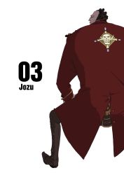 Rule 34 | 1boy, back, character name, highres, jolly roger, jozu, male focus, numbered, one piece, simple background, solo