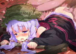 Rule 34 | 1girl, animal print, ass, bestiality, blush, camouflage, camouflage headwear, cave, exhausted, fang, half-closed eyes, hat, hood, hoodie, leaf, low twintails, minecraft, monster, open mouth, panties, petenshi (dr. vermilion), pickaxe, pig, purple eyes, purple hair, purple panties, rabbit print, rape, saliva, sex, short hair with long locks, solo focus, sweatdrop, tears, twintails, underwear, vocaloid, voiceroid, yuzuki yukari