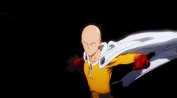 Rule 34 | 1boy, animated, animated gif, bald, cape, gloves, madhouse, male focus, one-punch man, red gloves, saitama (one-punch man), solo, superhero costume