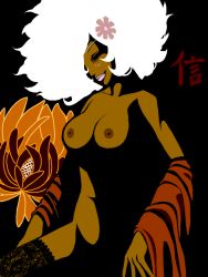 Rule 34 | afro, black theme, breasts, grasshopper manufacture, no more heroes, nude, shinobu jacobs, tagme, white hair