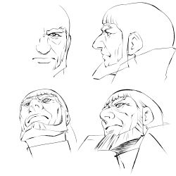 Rule 34 | densetsu kyojin ideon, doba ajiba, facial hair, head, kuriyamada, sketch