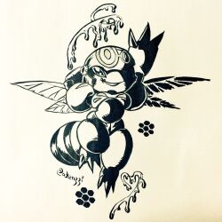 Rule 34 | armor, bee, bug, claws, digimon, digimon (creature), honeybeemon, insect, solo