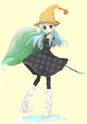 Rule 34 | 00s, black eyes, blue hair, eruka frog, hat, pantyhose, solo, soul eater, witch, witch hat