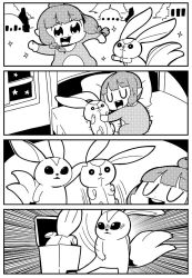 Rule 34 | 10s, 4koma, anger vein, warrior of light (ff14), bkub, carbuncle (final fantasy), comic, closed eyes, fictional persona, final fantasy, final fantasy xiv, greyscale, lalafell, monochrome, silent comic, sleeping, sparkle, stuffed animal, stuffed toy, throwing, trash can, two-tone background