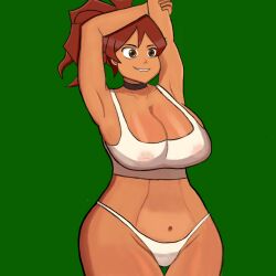 Rule 34 | 1girl, breasts, covered erect nipples, highres, huge breasts, hyyun ho, non-web source, solo