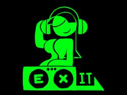 Rule 34 | 1girl, animated, animated gif, baseball cap, breasts, colored skin, curvy, dancing, dj, dj exit, exit sign, green skin, hat, headphones, large breasts, long hair, minimalism, minuspal, personification, solo