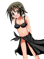 Rule 34 | 00s, brown eyes, brown hair, kusakabe misao, lucky star, swimsuit