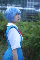 Rule 34 | ayanami rei, blue hair, cosplay, iori, neon genesis evangelion, photo (medium), sailor, school uniform, serafuku