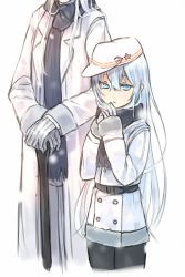 Rule 34 | 10s, 1girl, alternate costume, black pantyhose, blue eyes, cane, coat, ganesagi, gloves, hammer and sickle, hat, head out of frame, hibiki (kancolle), image sample, jacket, kantai collection, long hair, md5 mismatch, pantyhose, resized, scarf, silver hair, solo focus, star (symbol), verniy (kancolle), winter clothes