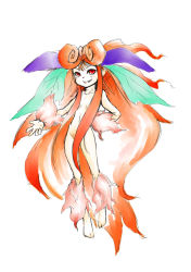 Rule 34 | 1girl, absurdres, barefoot, breath of fire, breath of fire iii, breath of fire iv, fairy, fairy (breath of fire), flat chest, highres, long hair, migi-yoshi, nude, red eyes, red hair, sketch, smile, solo, wings, yoshioka shingo