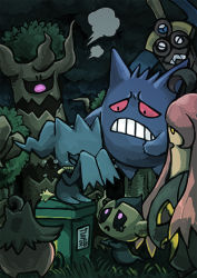 Rule 34 | 10s, angry, bad id, bad pixiv id, banette, black background, blue eyes, colored sclera, covering face, creatures (company), crying, cyclops, frown, game freak, gen 1 pokemon, gen 3 pokemon, gen 6 pokemon, gengar, ghost, gorilla (artist), gorilla (hero up), gourgeist, grin, honedge, long hair, nintendo, no humans, one-eyed, phantump, pokemon, pokemon (creature), pokemon xy, pumpkaboo, purple eyes, red eyes, red sclera, sad, simple background, smile, spikes, sword, tears, teeth, trash can, trevenant, weapon, yellow eyes, zipper