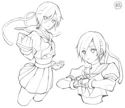 Rule 34 | 1girl, :o, clenched hand, closed mouth, cosplay, crop top, cropped torso, fingerless gloves, fist in hand, gloves, hairband, hand up, kirishima touka, midriff, miniskirt, nabe-box, neckerchief, pleated skirt, puffy short sleeves, puffy sleeves, sailor collar, shirt, short hair, short sleeves, skirt, tokyo ghoul