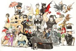 Rule 34 | 6+boys, 6+girls, alfred pennyworth, annie (clayface), bane, barbara gordon, bat signal, batgirl, batman, batman (series), batmobile, batwoman, bodysuit, bowler hat, brother, brothers, bruce wayne, butler, cassandra cain, catwoman, character request, chibi, cigarette, clayface, dc comics, dcau, dick grayson, domino mask, dustin nguyen, everyone, father and daughter, father and son, floodlight, formal, harley quinn, harvey dent, hat, highres, hush (dc), jacket, james gordon, jester cap, kate kane, killer croc, mad hatter (alice in wonderland), manbat, mask, monster boy, mr. freeze, multicolored hair, multiple boys, multiple girls, nightwing, poison ivy, puppet, ra&#039;s al ghul, robin (dc), scarecrow (dc), scarface (dc), siblings, smoking, suit, tea, the joker, the penguin, the riddler, tim drake, top hat, topless, two-face, two-tone hair, umbrella, zatanna zatara
