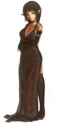Rule 34 | black dress, black hair, dress, eldar, warhammer 40k, whonz
