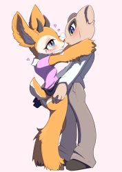 Rule 34 | 1boy, 1girl, absurdres, aggressive retsuko, ass, blue eyes, blush, couple, eye contact, furry, furry female, furry male, furry with furry, groping, highres, imminent kiss, kiss, komiya (aggretsuko), looking at another, panties, simple background, skirt, tail, tsunoda (aggretsuko), underwear, unousaya
