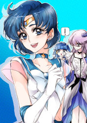 Rule 34 | !, 10s, 1990s (style), 3girls, aoki reika, bishoujo senshi sailor moon, blue eyes, blue hair, blue sailor collar, blue theme, bow, choker, collarbone, color connection, crossover, cure beauty, cure moonlight, earrings, elbow gloves, gloves, heartcatch precure!, hisakawa aya, jewelry, long hair, magical girl, mizuno ami, multiple girls, open mouth, power connection, precure, purple hair, retro artstyle, sailor collar, sailor mercury, short hair, sketch, smile precure!, star (symbol), tiara, tima, trait connection, tsukikage yuri, voice actor connection, waist bow, white gloves