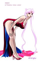 Rule 34 | 1990s (style), bishoujo senshi sailor moon, bishoujo senshi sailor moon r, black lady (sailor moon), breasts, chibi usa, jewelry, pink hair, red eyes, retro artstyle, twintails