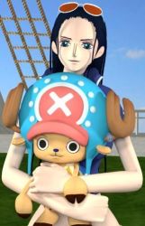 Rule 34 | 1boy, 1girl, 3d, age difference, nico robin, one piece, smile, tony tony chopper