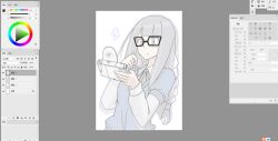 Rule 34 | 1girl, digimon, female focus, glasses, highres, long hair, mochizuki meiko, solo