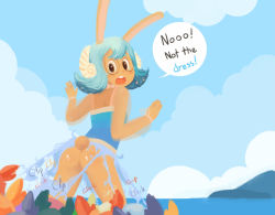 Rule 34 | animal ears, artist request, blue hair, brown eyes, rabbit, crab, cucumber quest, glasses, princess nautilus, rabbit ears, rabbit girl, rabbit tail, source request, tail