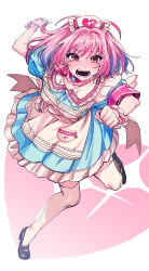 Rule 34 | 1girl, absurdres, apron, blue dress, choker, collarbone, commentary request, dress, earrings, full body, game console, hat, highres, idolmaster, idolmaster cinderella girls, jewelry, mary janes, multicolored hair, nes, nurse, nurse cap, open mouth, pill earrings, pink eyes, pink hair, shoes, short hair, solo, tears, thighhighs, two-tone hair, white apron, white thighhighs, wrist cuffs, yumemi riamu, zasso ningen