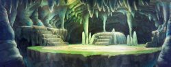 Rule 34 | artist request, cave, cave interior, creatures (company), day, game cg, game freak, grass, light particles, nintendo, no humans, official art, pokemon, pokemon mystery dungeon, pokemon mystery dungeon: rescue team dx, scenery, stairs, stalactite, sunlight, third-party source, wide shot