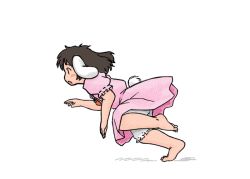 Rule 34 | 1girl, all fours, animal ears, animated, animated gif, barefoot, black hair, bloomers, female focus, inaba tewi, rabbit ears, rabbit girl, rabbit tail, running, solo, tail, touhou, underwear
