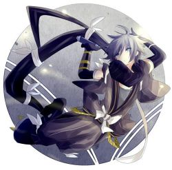 Rule 34 | 1boy, black gloves, blue eyes, elbow gloves, gloves, grey background, grey hair, kgbt i, looking afar, male focus, personification, pokemon, solo, xurkitree