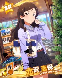 Rule 34 | black hair, blush, card (medium), character name, dress, handbag, idolmaster, idolmaster million live!, kitazawa shiho, long hair, yellow eyes