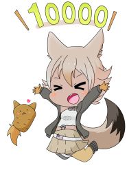 Rule 34 | coyopotato, coyote (kemono friends), wolf ears, wolf tail, highres, kemono friends, kemono friends v project, microphone, short hair, virtual youtuber