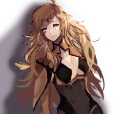 Rule 34 | 1girl, ahoge, blonde hair, bodystocking, breasts, cape, circlet, closed mouth, covered navel, fire emblem, fire emblem fates, grey eyes, highres, lazeuli, long hair, looking at viewer, medium breasts, nintendo, ophelia (fire emblem), turtleneck, upper body