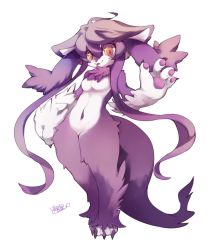 Rule 34 | breasts, rabbit, furry, inumimi-syndrome, purple hair, red eyes, tagme