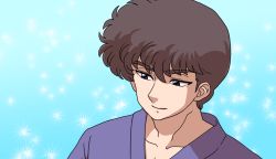 Rule 34 | 1boy, black hair, blue eyes, kunou tatewaki, male focus, portrait, ranma 1/2, smile, solo, tagme, wanta (futoshi)
