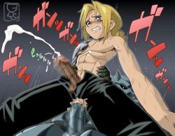 Rule 34 | 00s, 2boys, abs, alphonse elric, anal, armor, blonde hair, brothers, censored, edward elric, fullmetal alchemist, incest, male focus, male penetrated, metal, multiple boys, muscular, penis, sex, siblings, testicles, text focus, topless male, yaoi