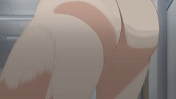 Rule 34 | 1girl, animated, animated gif, anime screenshot, ass, ass focus, bottomless, butt crack, dokyuu hentai hxeros, hallway, highres, hoshino kirara, huge ass, no panties, nude, nude filter, running, screencap, solo, thighs, third-party edit