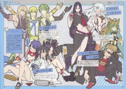 Rule 34 | 4boys, 6+girls, :&gt;, absurdres, achilles (fate), ahoge, alcohol, animal ears, arm up, armor, artemis (fate), atalanta (fate), bare shoulders, beer, beer mug, black hair, blonde hair, blue eyes, blunt bangs, blush, bottle, braid, breasts, brown hair, buster shirt, can, cat ears, cat tail, chinese clothes, choker, cigarette, cleavage, closed eyes, collarbone, crying, crying with eyes open, cup, detached sleeves, dress, drink can, drunk, earrings, fate/grand order, fate (series), fionn mac cumhaill (fate/grand order), gloves, gradient hair, green eyes, green hair, hair between eyes, hair ornament, hanfu, hat, highres, hime cut, holding, huge breasts, huge filesize, index finger raised, index fingers raised, jacket, jason (fate), jewelry, jing ke (fate), large breasts, long hair, long sleeves, looking at viewer, martha (fate), messy hair, minamoto no raikou (fate), minamoto no raikou (fate/grand order), minamoto no raikou (swimsuit lancer) (fate), minamoto no raikou (swimsuit lancer) (second ascension) (fate), mug, multicolored hair, multiple boys, multiple girls, navel, one eye closed, open mouth, orion (bear) (fate), parted bangs, parted lips, pompadour, ponytail, purple eyes, purple hair, red shirt, sakata kintoki (fate), sakazuki, sake, sake bottle, sandals, shirt, short hair, side ponytail, skindentation, sleeping, sleeveless, smile, smug, soda can, squatting, sunglasses, t-shirt, tail, tears, thighhighs, two-tone hair, ushiwakamaru (fate), very long hair, wada arco, white hair, wine, wine bottle, yellow eyes, yo-yo, zzz