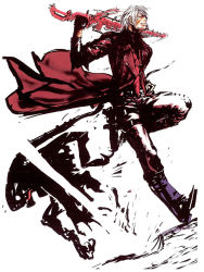 Rule 34 | 1boy, capcom, concept art, dante (devil may cry), devil may cry (series), long coat, sword, weapon, white hair